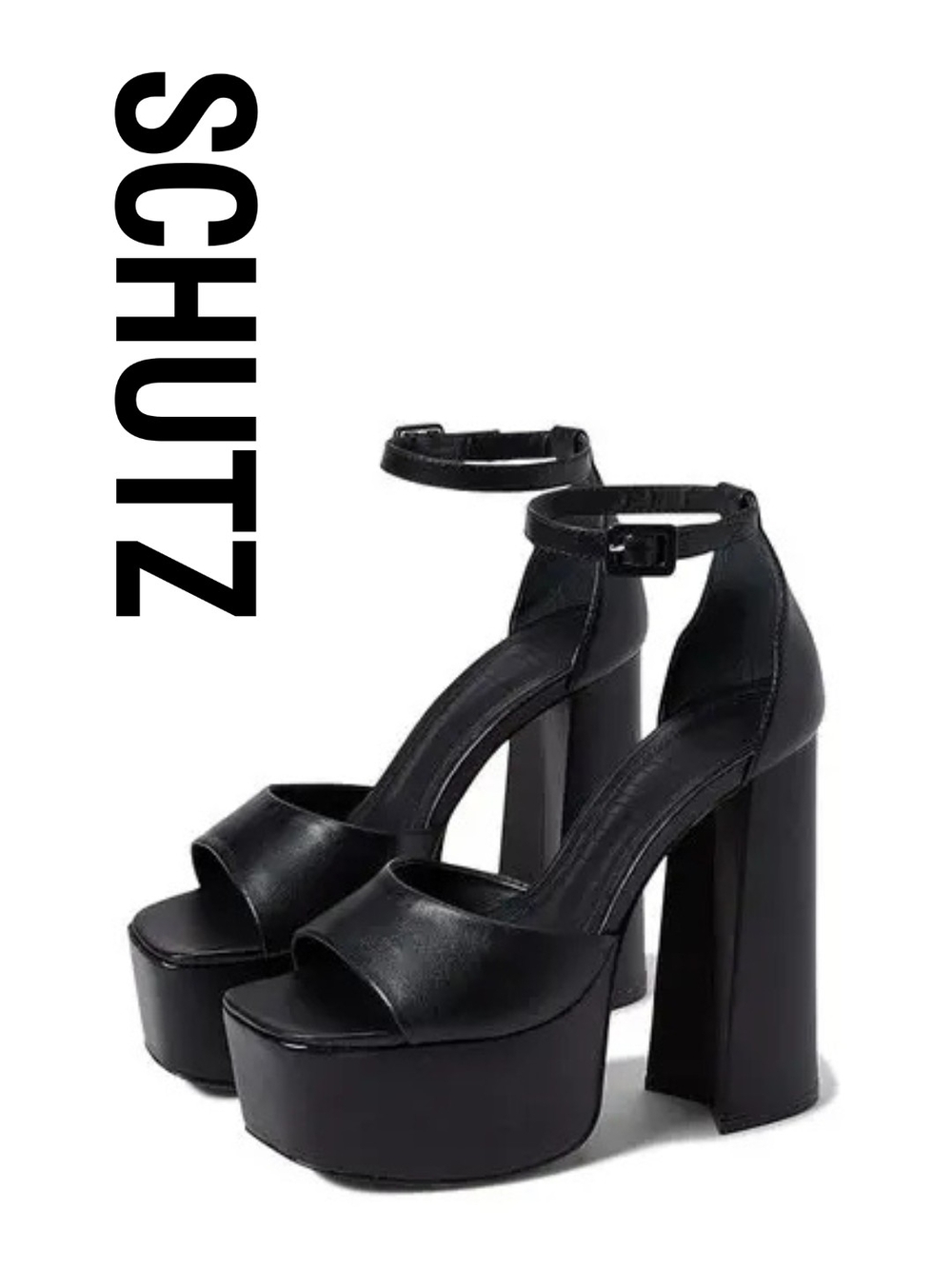 SCHUTZ Lenne Black Platforms - Size 6 M